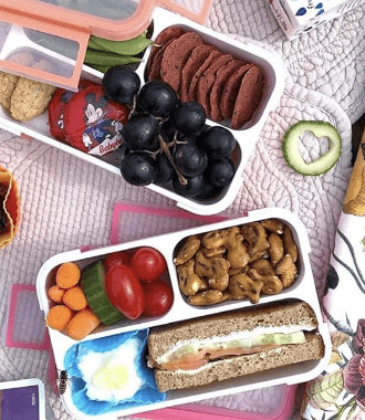 3 Compartment Thermal Insulated Bento Lunch Box with Spoon for Kids/Adult Plastic Snacks Box for School Office Picnic Tour Trip Snacks Tiffin Box Leak Proof Meal Box (Multicolor) - Image 5